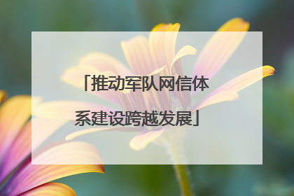 推动军队网信体系建设跨越发展