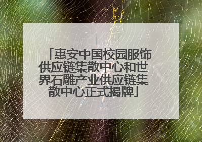 惠安中国校园服饰供应链集散中心和世界石雕产业供应链集散中心正式揭牌