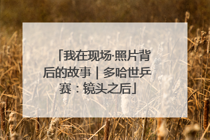 我在现场·照片背后的故事｜多哈世乒赛：镜头之后