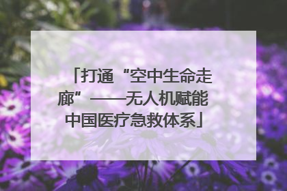 打通“空中生命走廊”——无人机赋能中国医疗急救体系