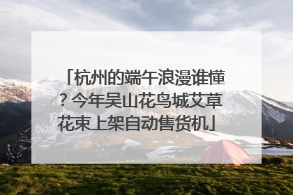杭州的端午浪漫谁懂？今年吴山花鸟城艾草花束上架自动售货机