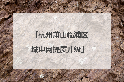 杭州萧山临浦区域电网提质升级