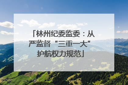 林州纪委监委：从严监督“三重一大” 护航权力规范