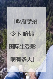 政府禁招令下 哈佛国际生受影响有多大
