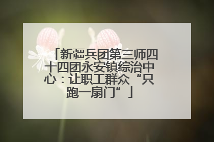 新疆兵团第三师四十四团永安镇综治中心：让职工群众“只跑一扇门”