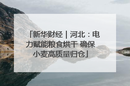 新华财经｜河北：电力赋能粮食烘干 确保小麦高质量归仓