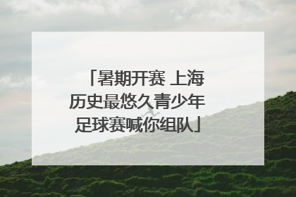 暑期开赛 上海历史最悠久青少年足球赛喊你组队