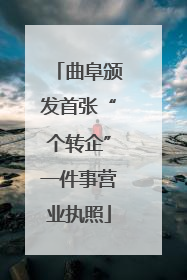 曲阜颁发首张“个转企”一件事营业执照