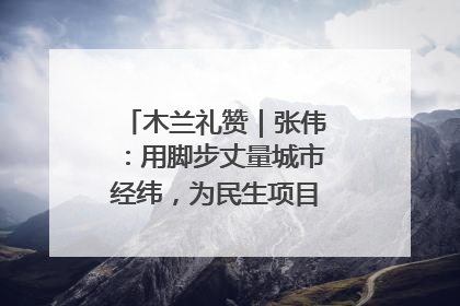 木兰礼赞｜张伟：用脚步丈量城市经纬，为民生项目按下“加速键”