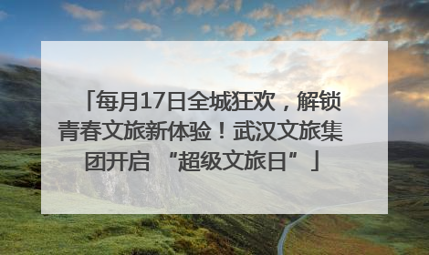 每月17日全城狂欢，解锁青春文旅新体验！武汉文旅集团开启 “超级文旅日”