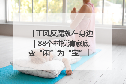 正风反腐就在身边｜88个村摸清家底变“闲”为“宝”
