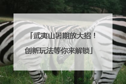 武夷山暑期放大招！创新玩法等你来解锁