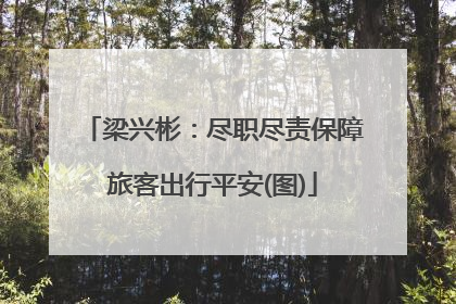 梁兴彬：尽职尽责保障旅客出行平安(图)