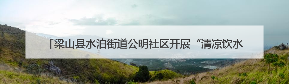 梁山县水泊街道公明社区开展“清凉饮水润心田 向日葵开花祝夺魁”助考活动
