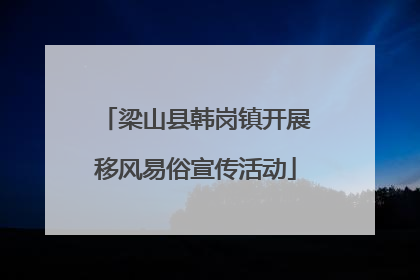 梁山县韩岗镇开展移风易俗宣传活动