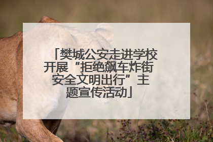 樊城公安走进学校开展“拒绝飙车炸街 安全文明出行”主题宣传活动