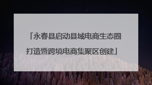 永春县启动县域电商生态圈打造暨跨境电商集聚区创建