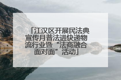江汉区开展民法典宣传月普法进快递物流行业暨“法商融合面对面”活动