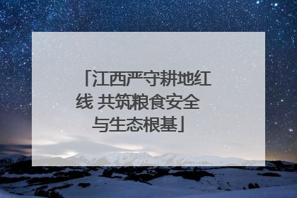 江西严守耕地红线 共筑粮食安全与生态根基