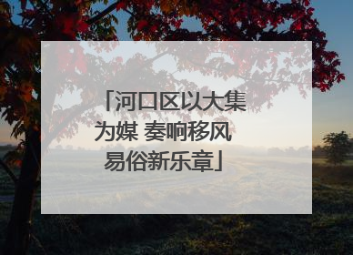 河口区以大集为媒 奏响移风易俗新乐章