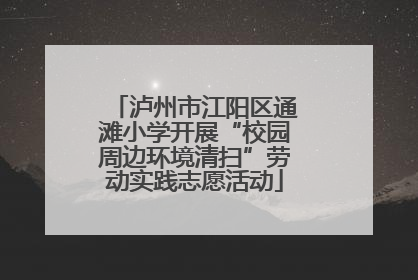 泸州市江阳区通滩小学开展“校园周边环境清扫”劳动实践志愿活动