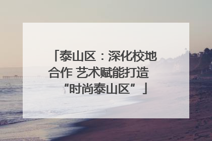 泰山区：深化校地合作 艺术赋能打造“时尚泰山区”