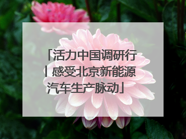 活力中国调研行丨感受北京新能源汽车生产脉动