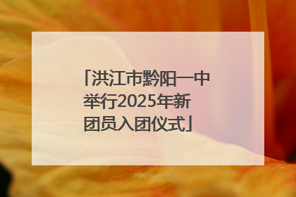 洪江市黔阳一中举行2025年新团员入团仪式
