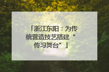 浙江东阳：为传统营造技艺搭建“传习舞台”