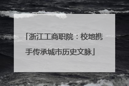 浙江工商职院：校地携手传承城市历史文脉