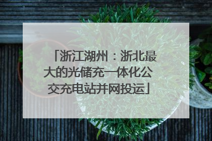 浙江湖州：浙北最大的光储充一体化公交充电站并网投运
