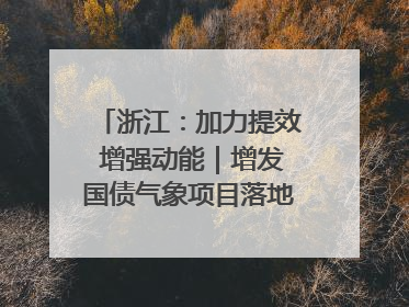 浙江：加力提效 增强动能｜增发国债气象项目落地见效系列报道