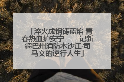 淬火成钢铸蓝焰 青春热血护安宁——记新疆巴州消防木沙江·司马义的逆行人生