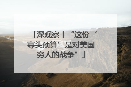 深观察丨“这份‘寡头预算’是对美国穷人的战争”