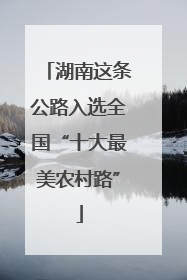 湖南这条公路入选全国“十大最美农村路”