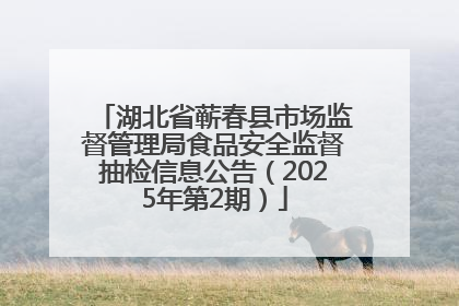 湖北省蕲春县市场监督管理局食品安全监督抽检信息公告（2025年第2期）
