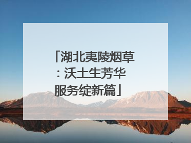 湖北夷陵烟草：沃土生芳华 服务绽新篇