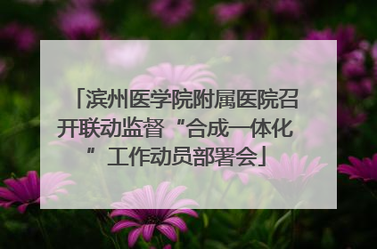 滨州医学院附属医院召开联动监督“合成一体化”工作动员部署会