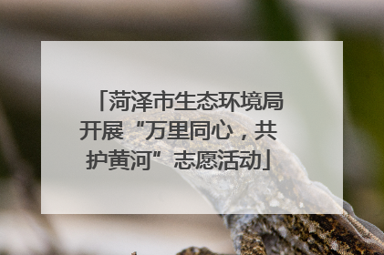 菏泽市生态环境局开展“万里同心，共护黄河”志愿活动