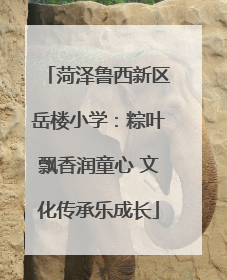 菏泽鲁西新区岳楼小学：粽叶飘香润童心 文化传承乐成长