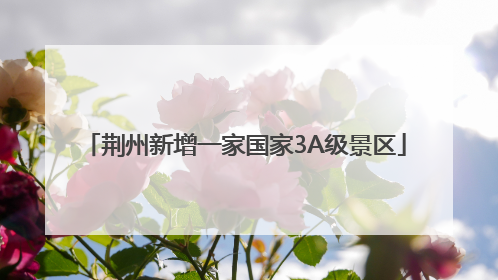 荆州新增一家国家3A级景区