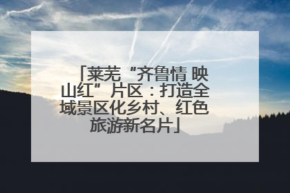 莱芜“齐鲁情 映山红”片区：打造全域景区化乡村、红色旅游新名片