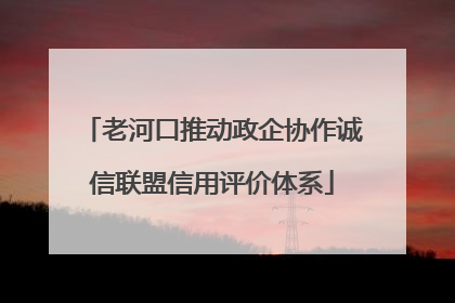老河口推动政企协作诚信联盟信用评价体系