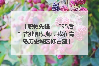 职教先锋｜“95后”古建修复师：我在青岛历史城区修古建