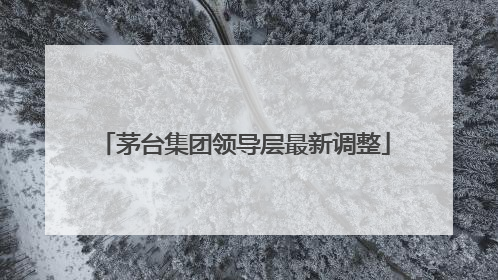 茅台集团领导层最新调整