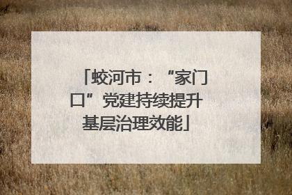 蛟河市：“家门口”党建持续提升基层治理效能