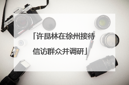 许昆林在徐州接待信访群众并调研