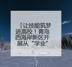 让技能筑梦进高校！青岛西海岸新区开展从“学业”到“职业”活动