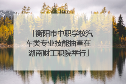 衡阳市中职学校汽车类专业技能抽查在湖南财工职院举行