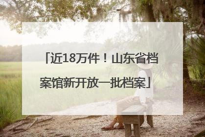 近18万件！山东省档案馆新开放一批档案